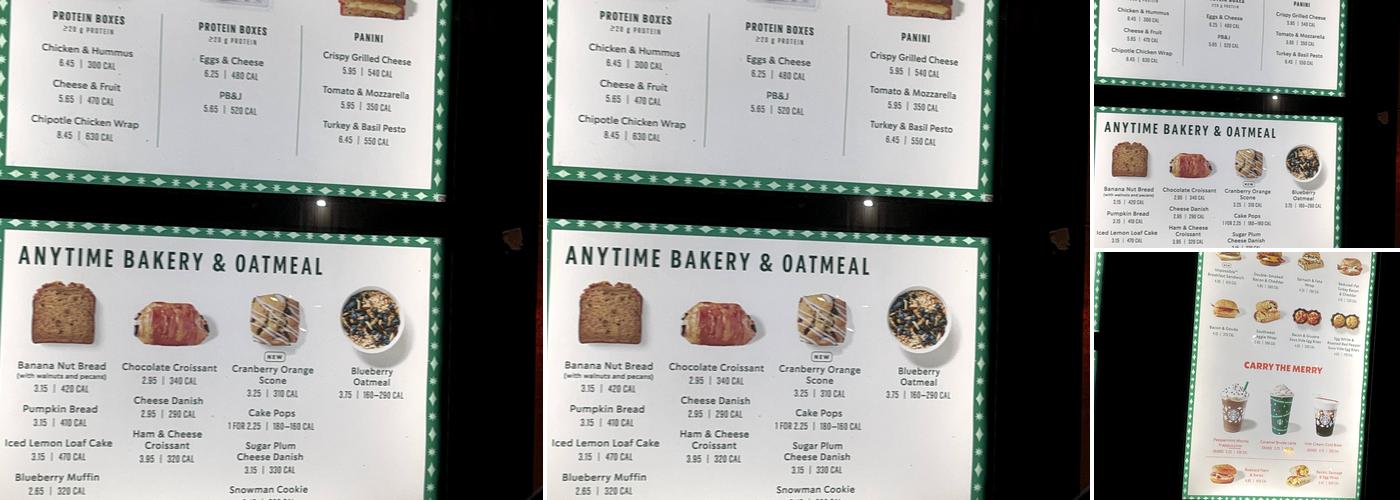 Starbucks Menu