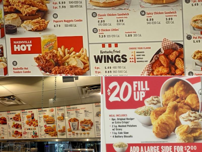 KFC Menu