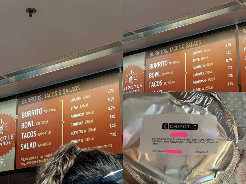 Chipotle Mexican Grill Menu