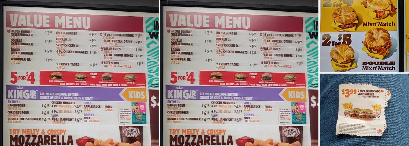 Burger King Menu