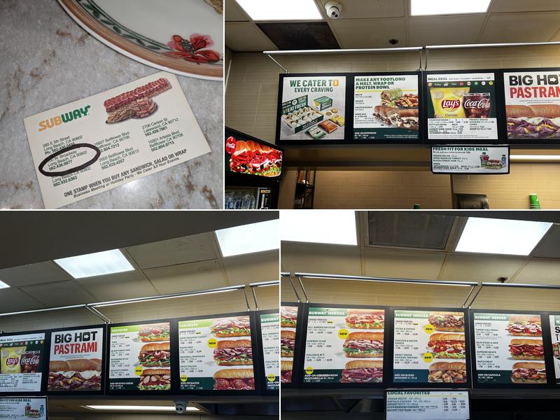 Subway Menu