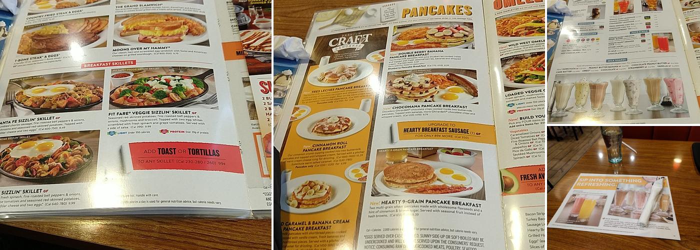 Denny's Restaurant Menu