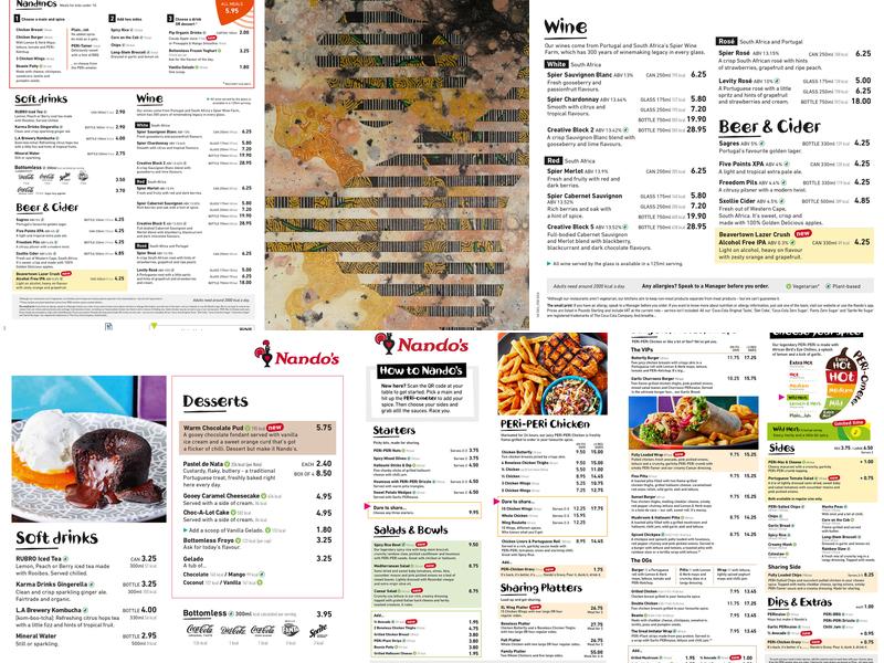Nando's Doncaster Menu