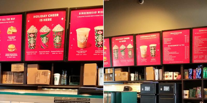 Starbucks Coffee Company Menu