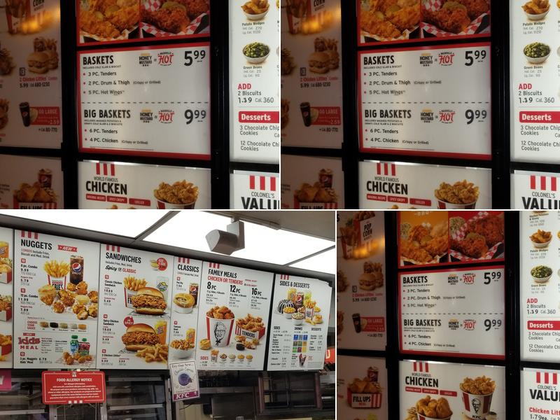 KFC Menu