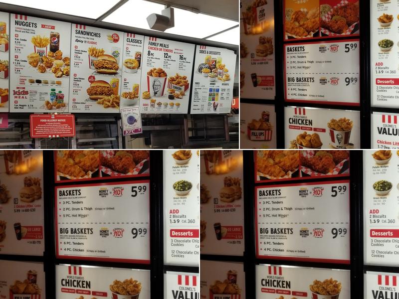 KFC Menu