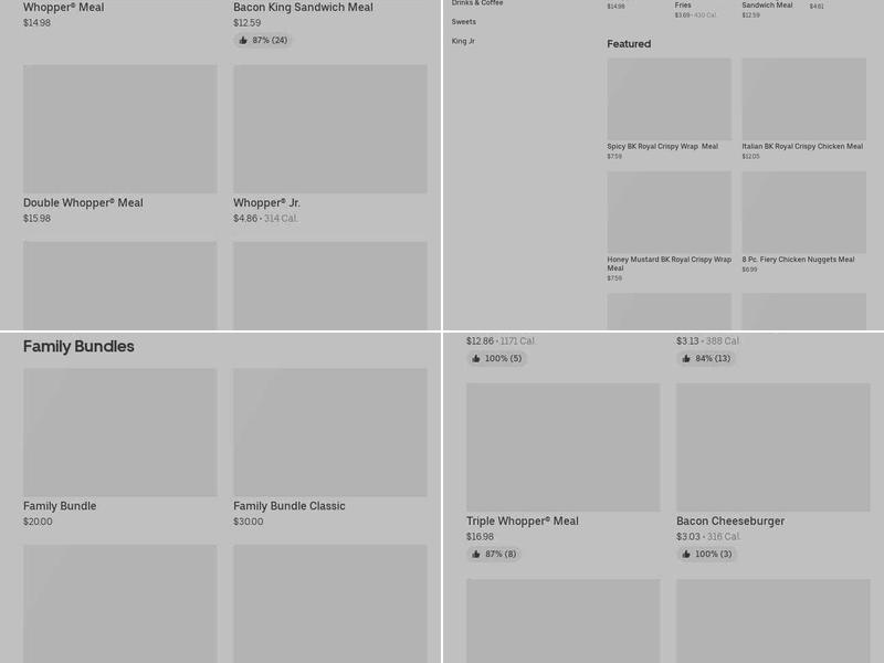 Burger King Menu