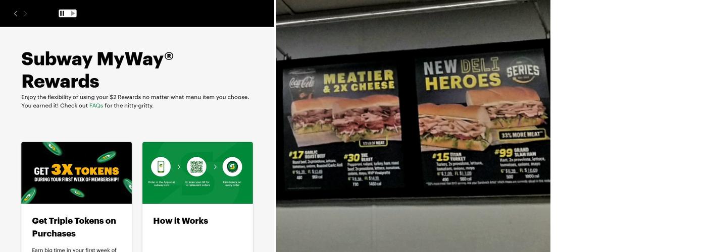 Subway Menu