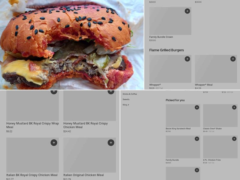 Burger King Menu