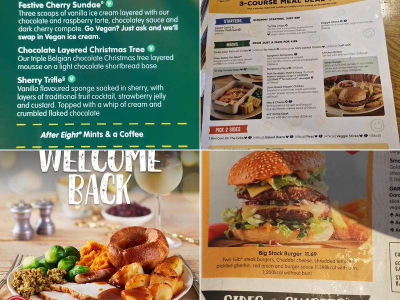 Barrow In Furness Brewers Fayre Menu