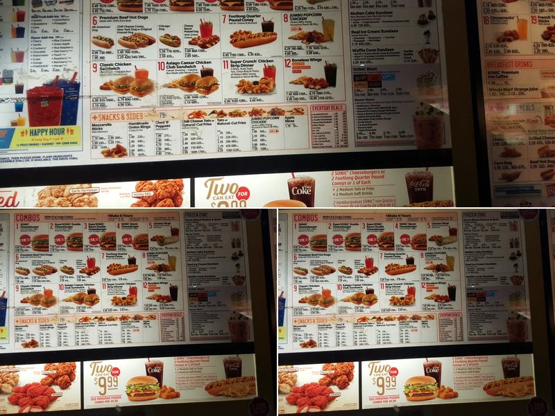 Sonic Drive-In Menu