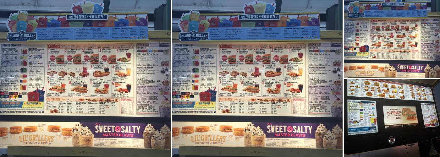 Sonic Drive-In Menu