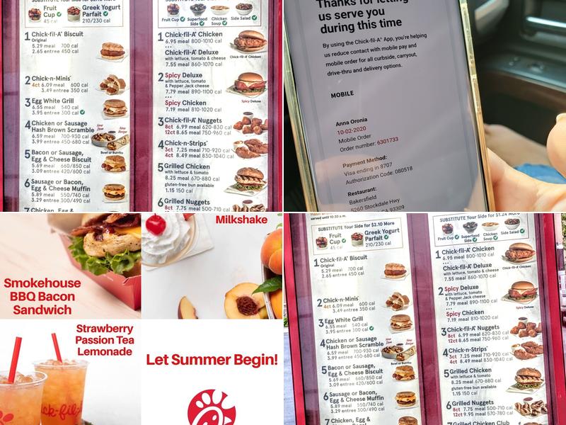 Chick-fil-A Menu