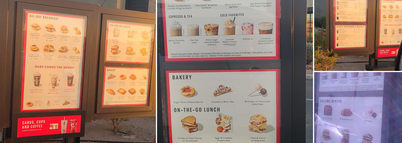 Starbucks Coffee Company Menu