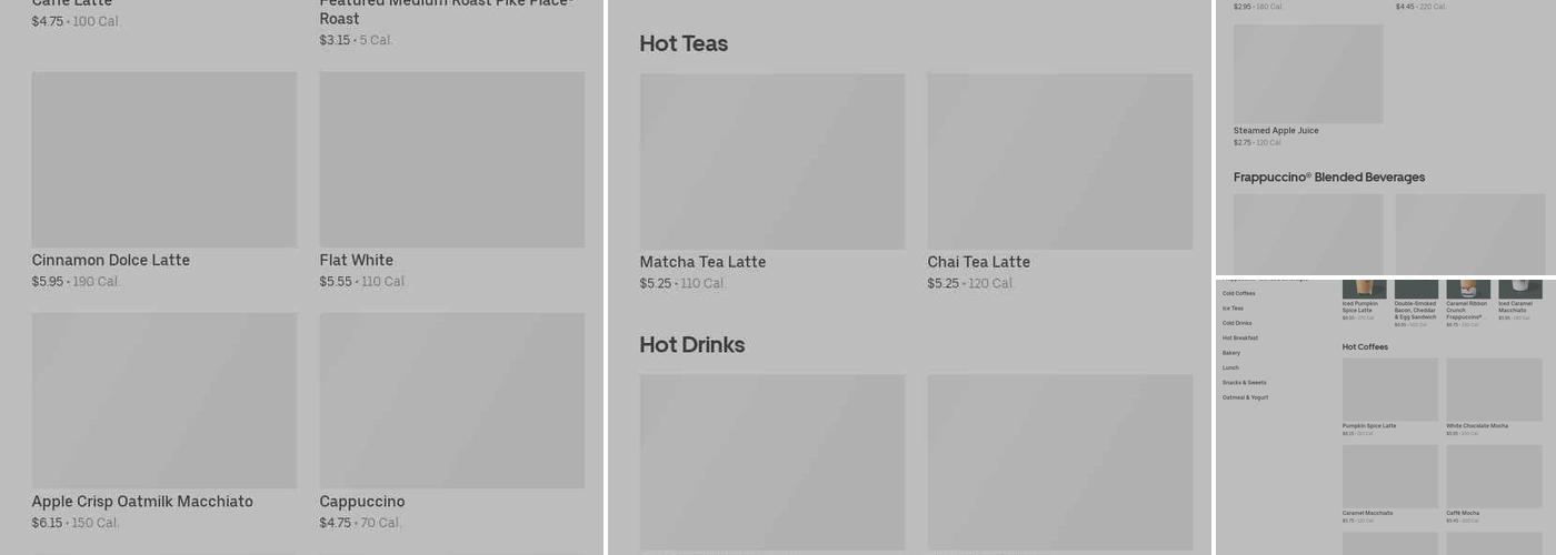 Starbucks Coffee Company Menu