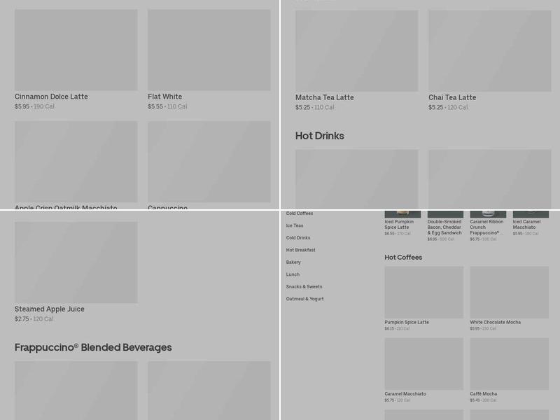 Starbucks Menu