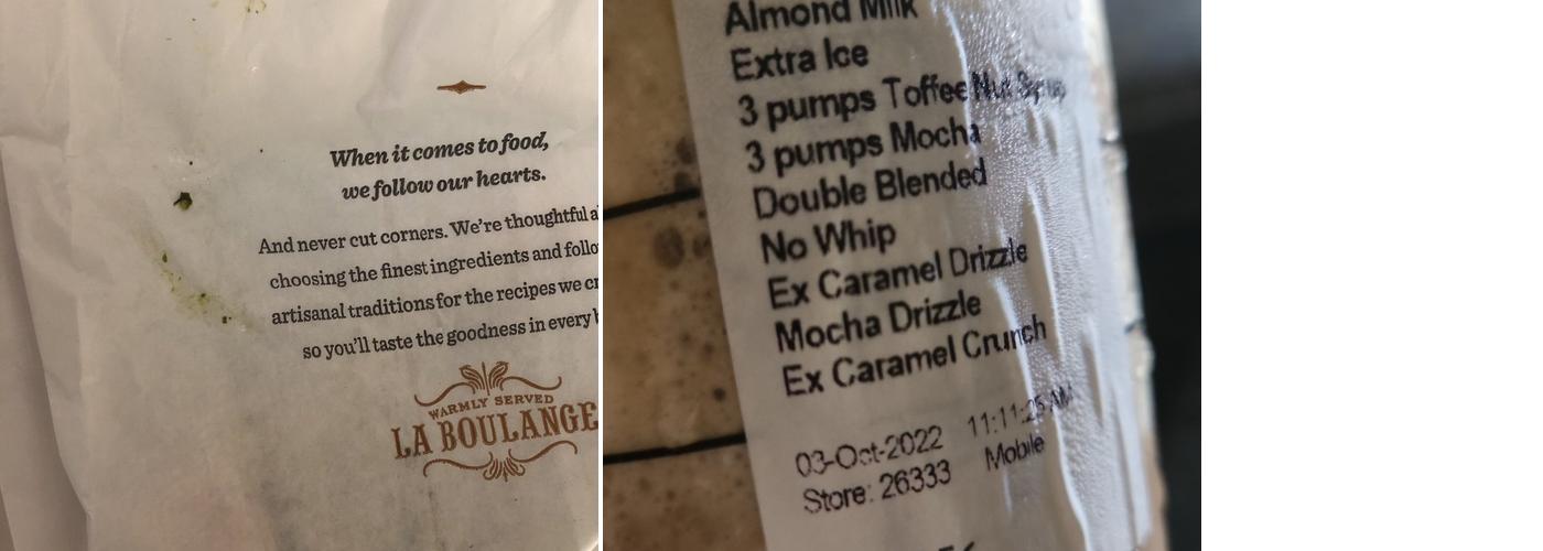 Starbucks Coffee Company Menu