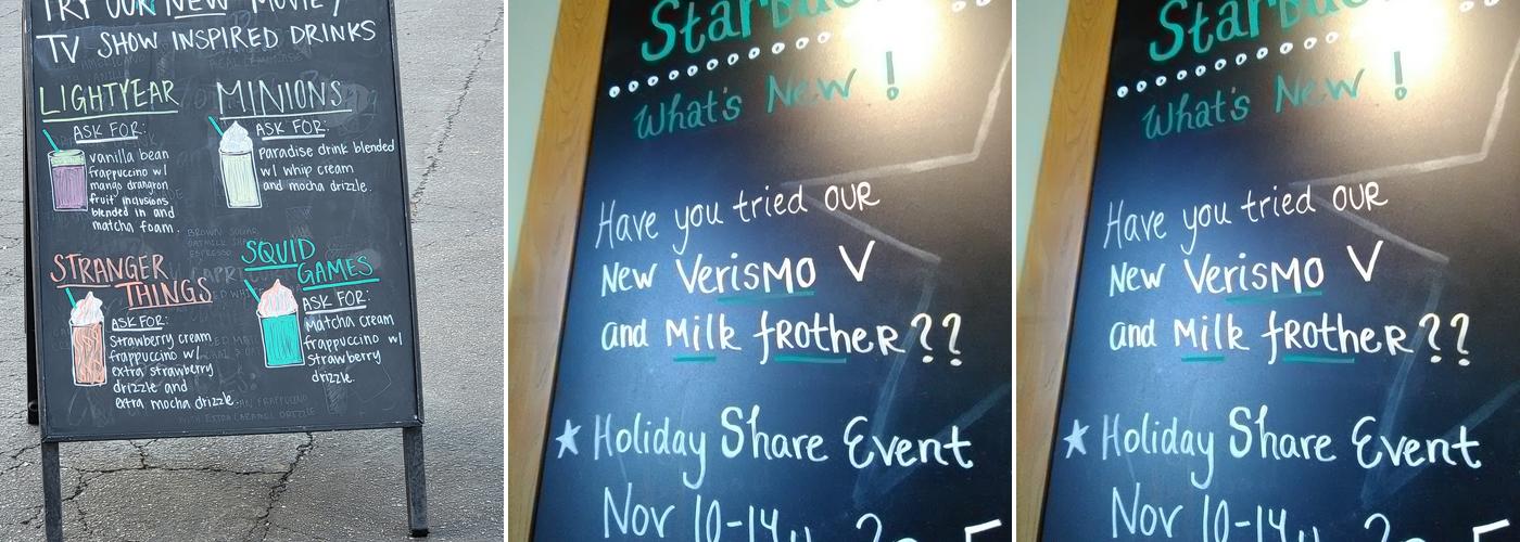 Starbucks Coffee Company Menu