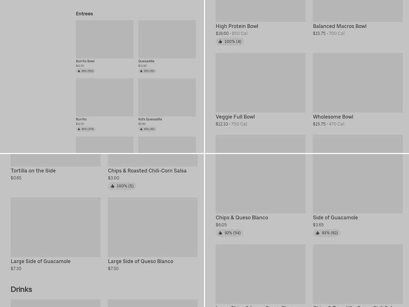 Chipotle Mexican Grill Menu