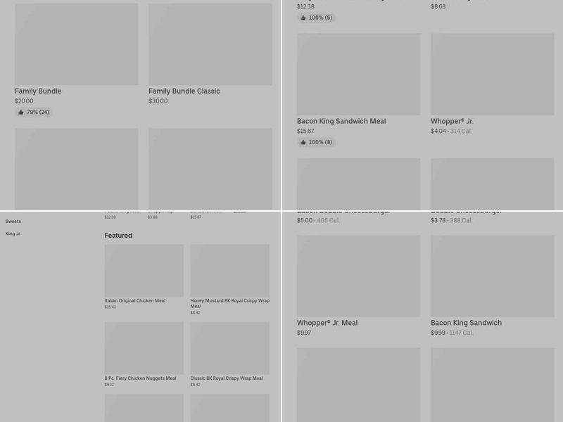 Burger King Menu