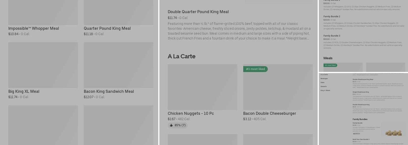 Burger King Menu