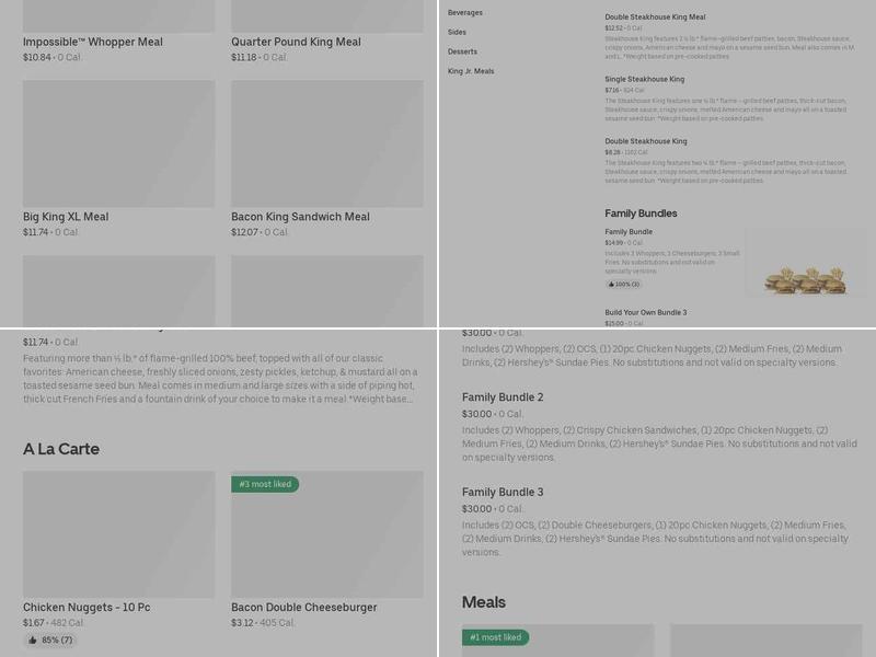 Burger King Menu