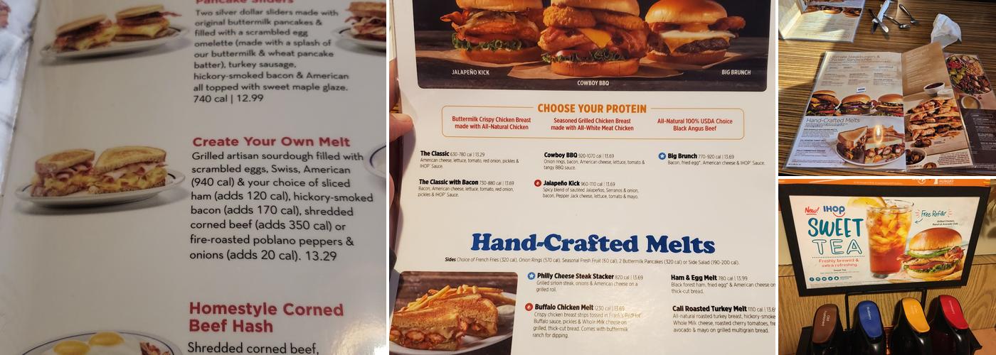IHOP Menu