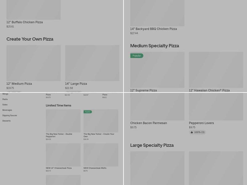 Pizza Hut Menu