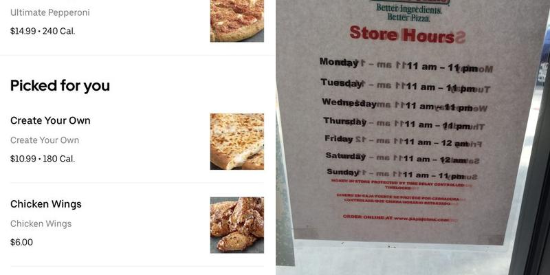 Papa Johns Pizza Menu