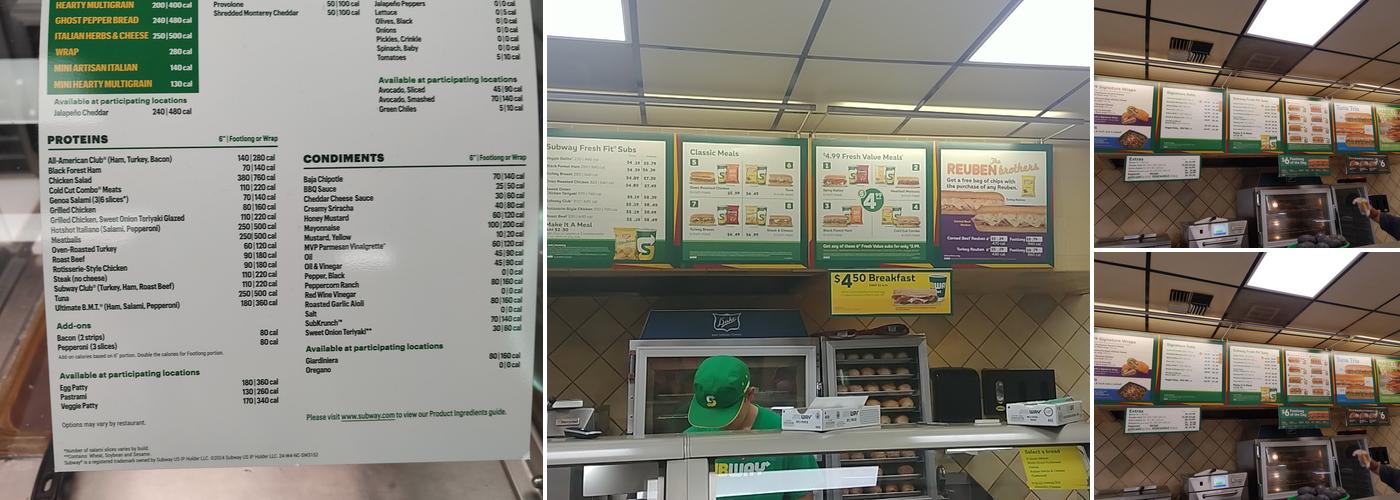 Subway Menu