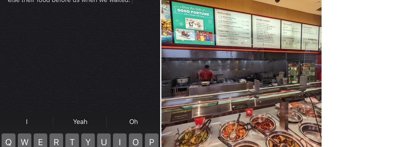 Panda Express Menu