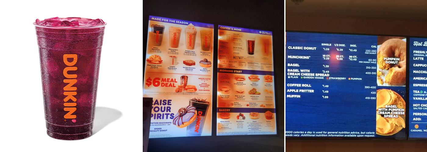 Dunkin' Menu