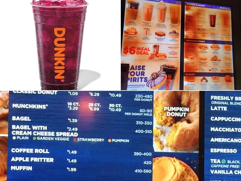 Dunkin' Menu