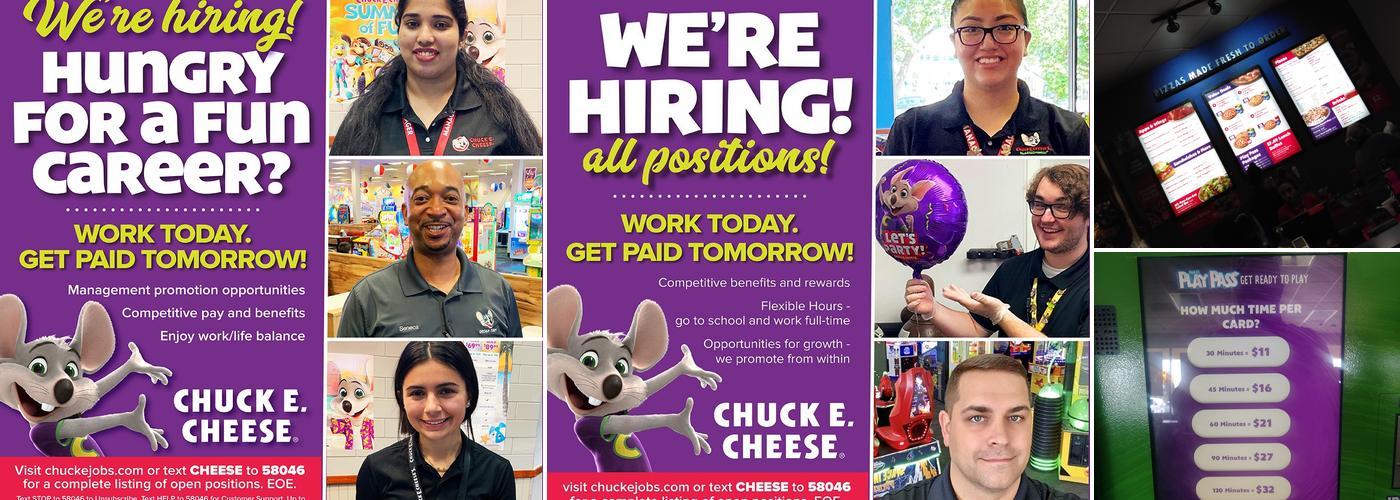 Chuck E. Cheese Menu