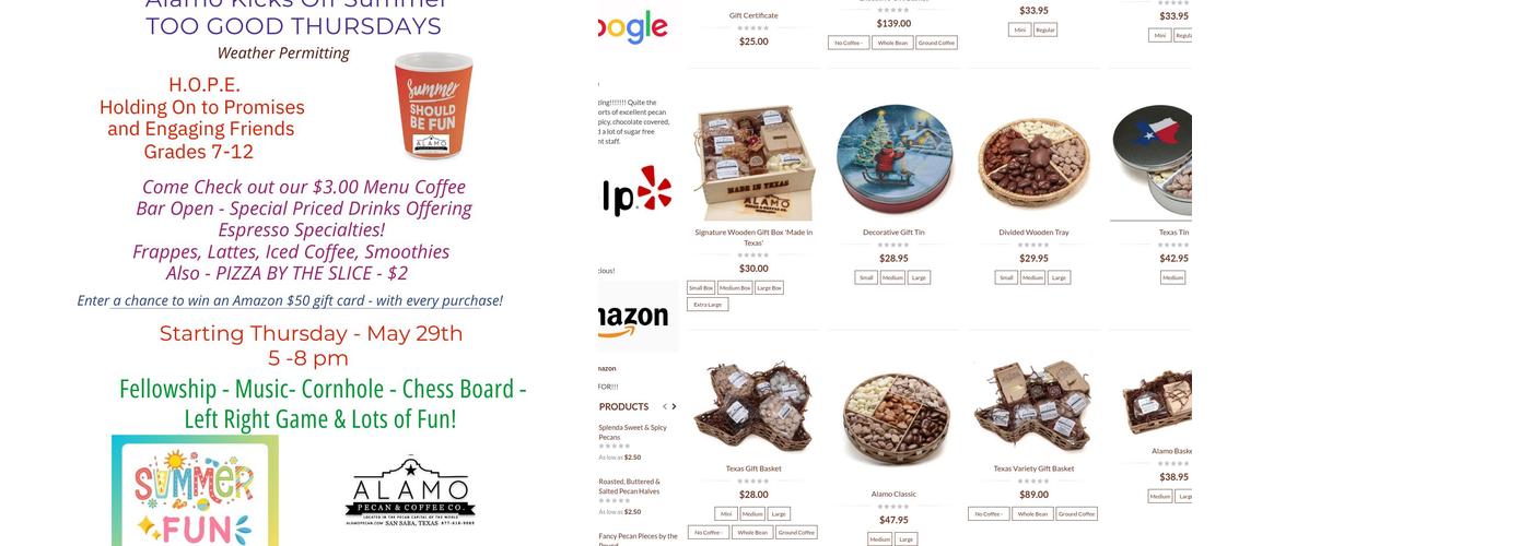 Alamo Pecan & Coffee Co Menu