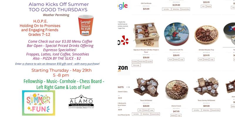 Alamo Pecan & Coffee Co Menu