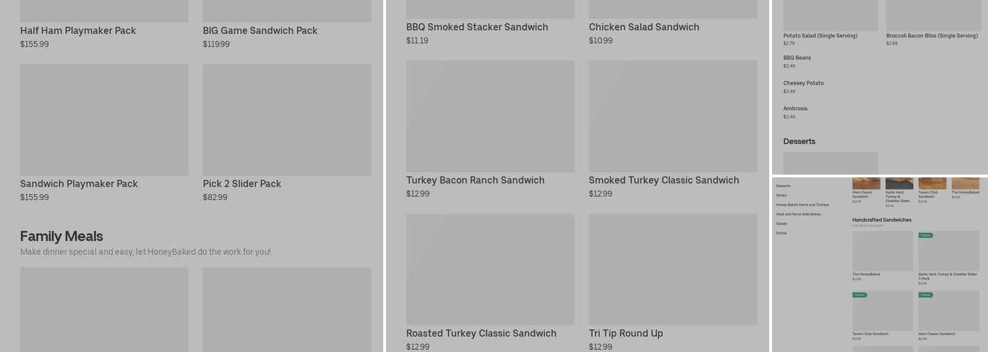 The Honey Baked Ham Company Menu