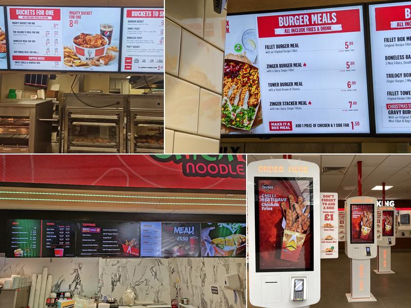 Welcome Break Woodall Northbound Services M1 Menu