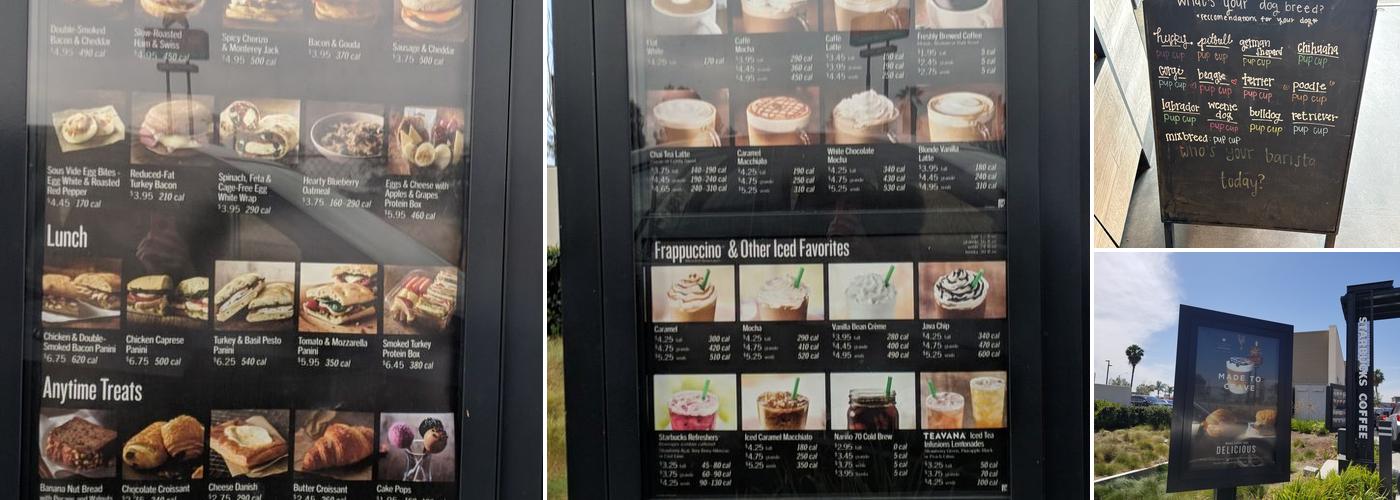 Starbucks Menu