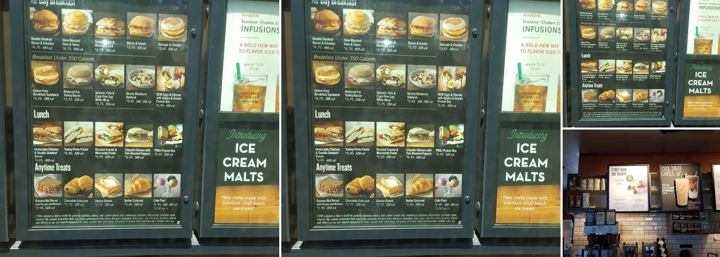 Starbucks Coffee Company Menu