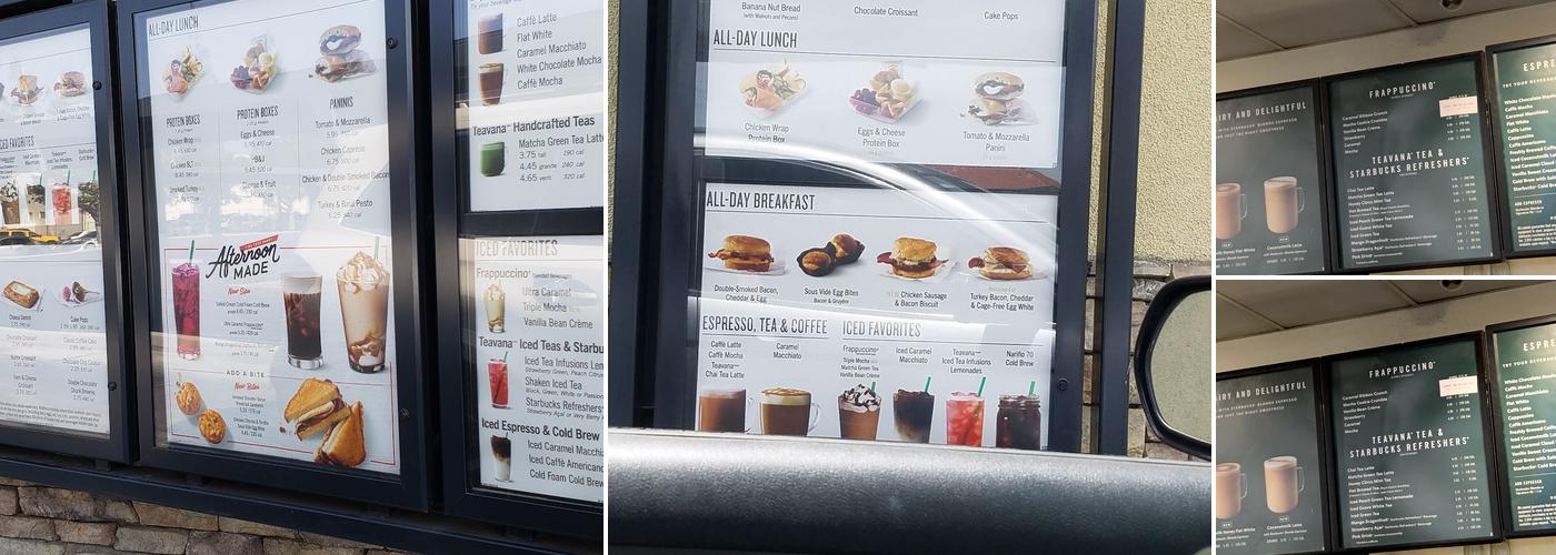 Starbucks Coffee Company Menu