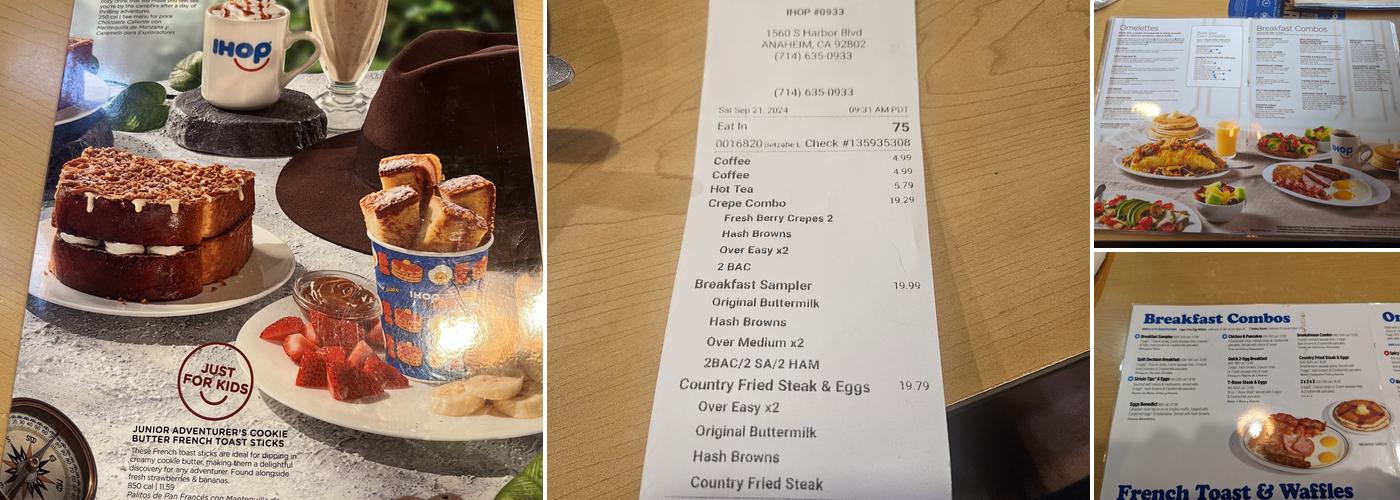 IHOP Menu