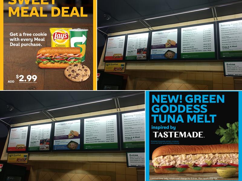 Subway Menu