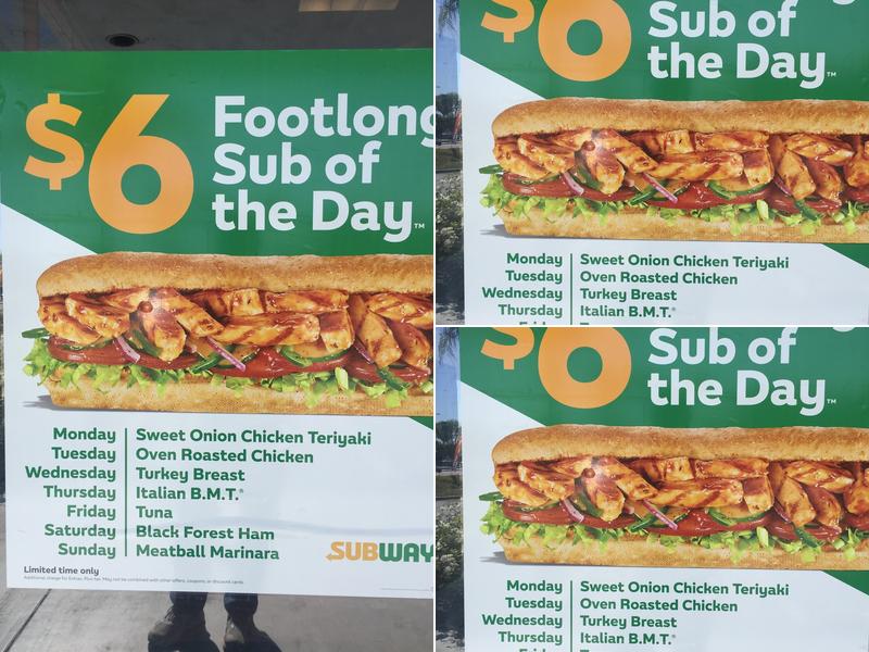 Subway Menu