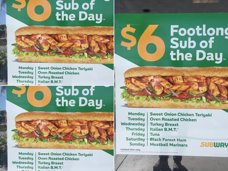 Subway Menu