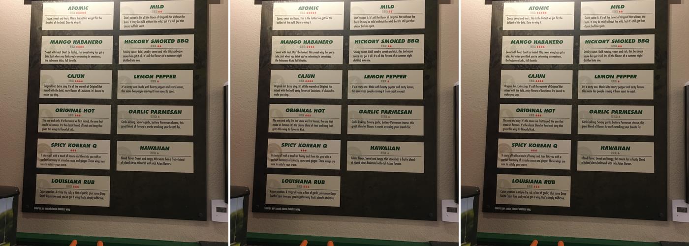 Wingstop Menu
