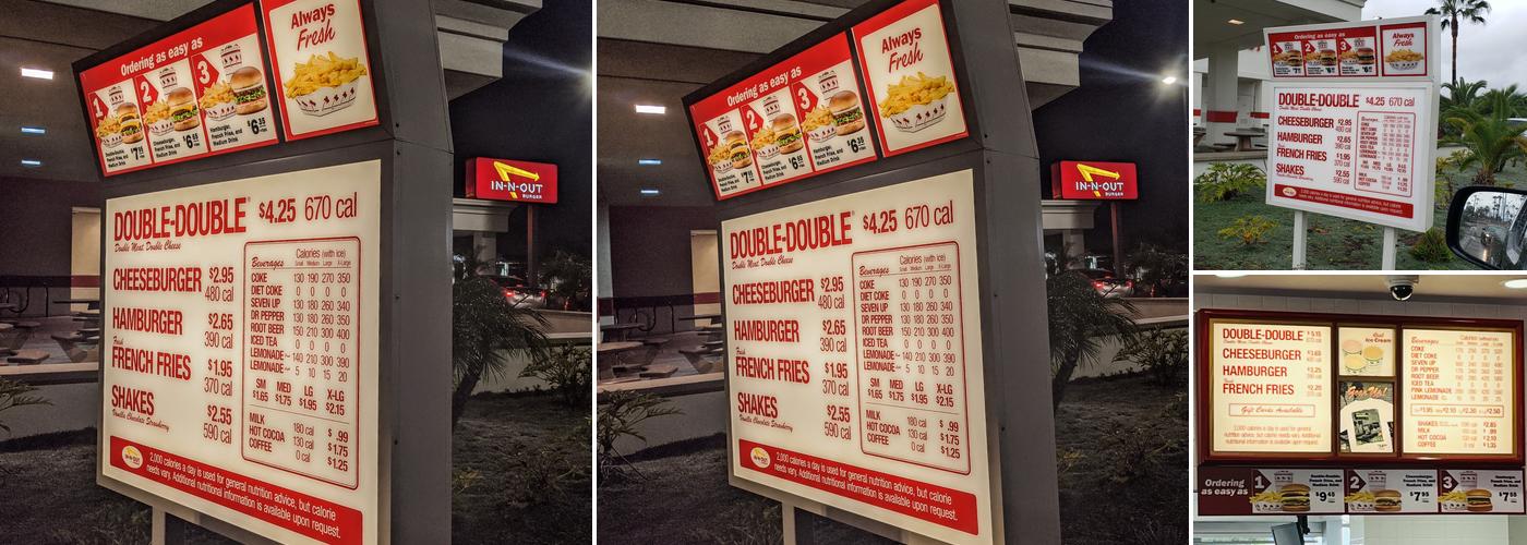 In-N-Out Burger Menu