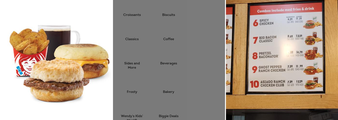 Wendy's Menu