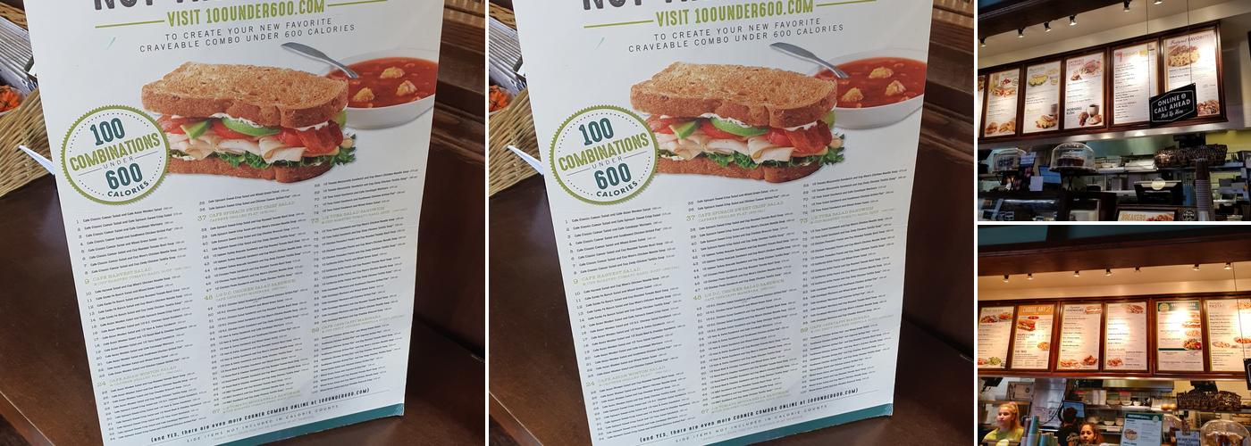 Corner Bakery Menu