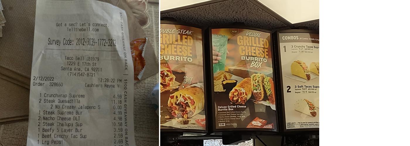 Taco Bell Menu